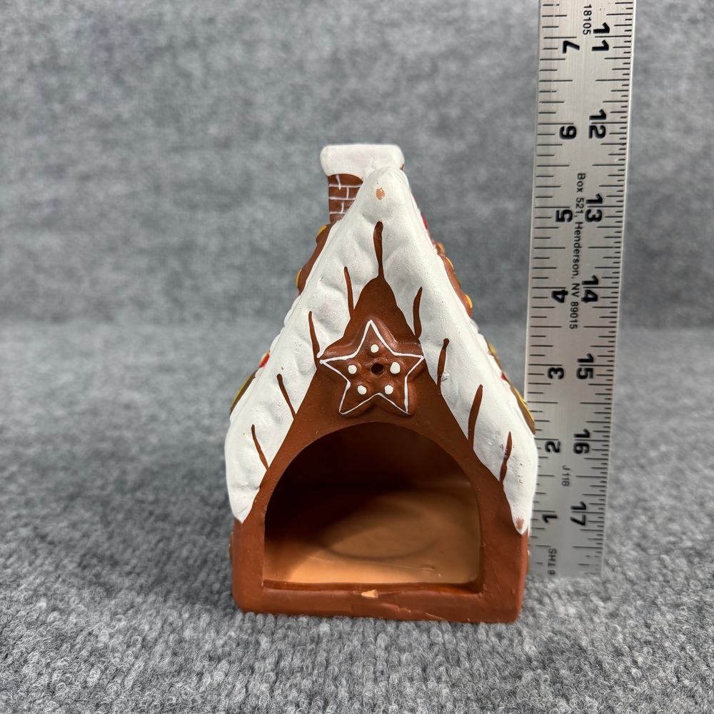 Vintage Gingerbread House Candle Holder Ceramic German Christmas Decor - Picture 8 of 10